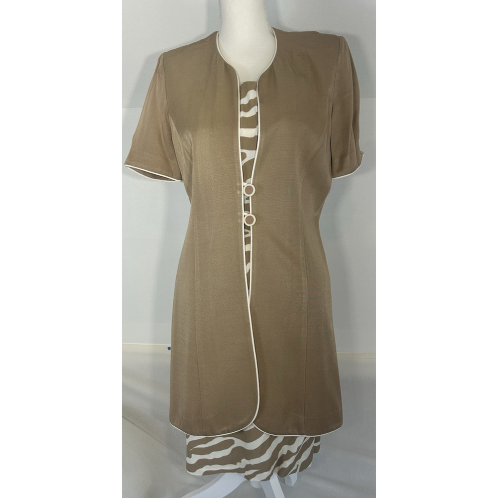 Office Siren boardroom chic Woman's 8P Lined Attached Jacket Corp Core 90s Dress